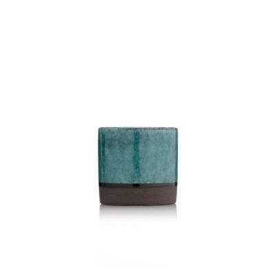 Aqua Crackle Tea Cup